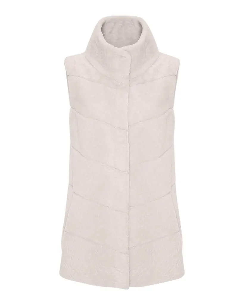 Gorski Reversible Textured Lamb Shearling Vest