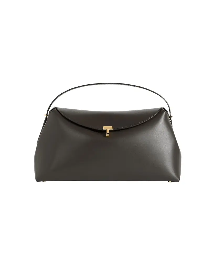 Toteme T-Lock Soft Textured Palmellatta Napa Leather Top-Handle Bag