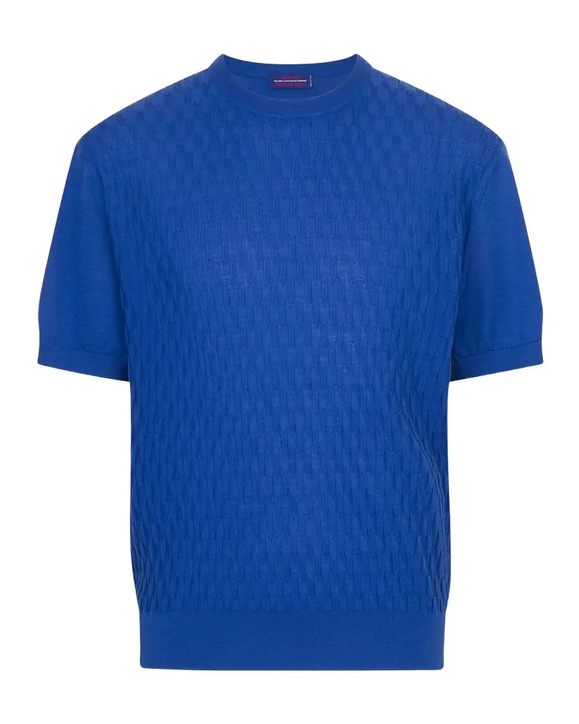 Stefano Ricci Men 's Cashmere Short-Sleeve Crewneck Sweater