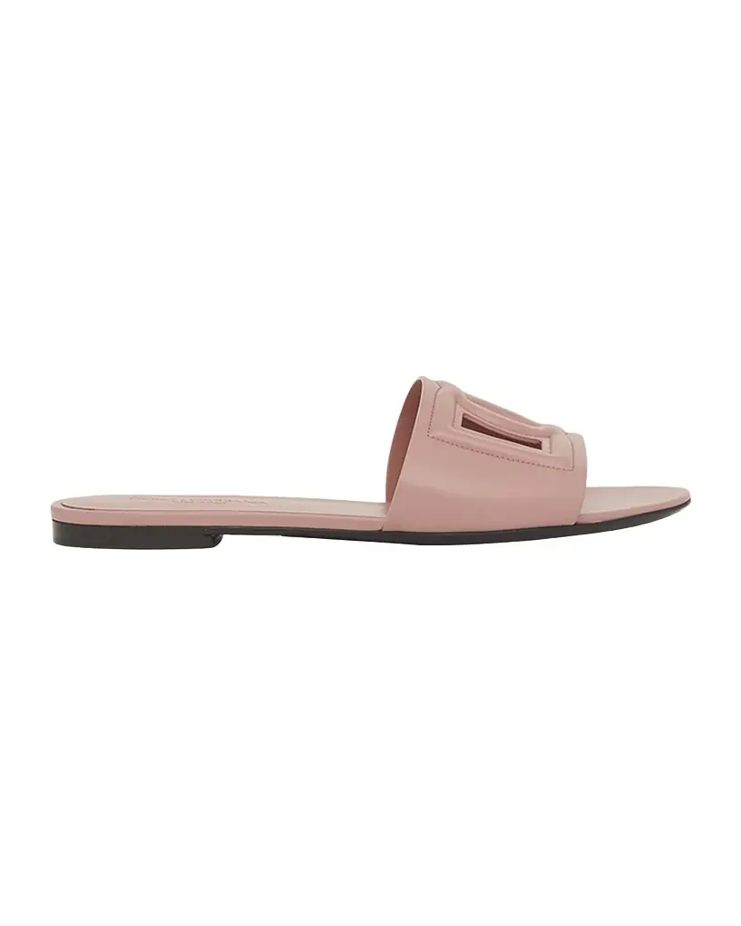 Dolce & Gabbana Cutout DG Flat Slide Sandals