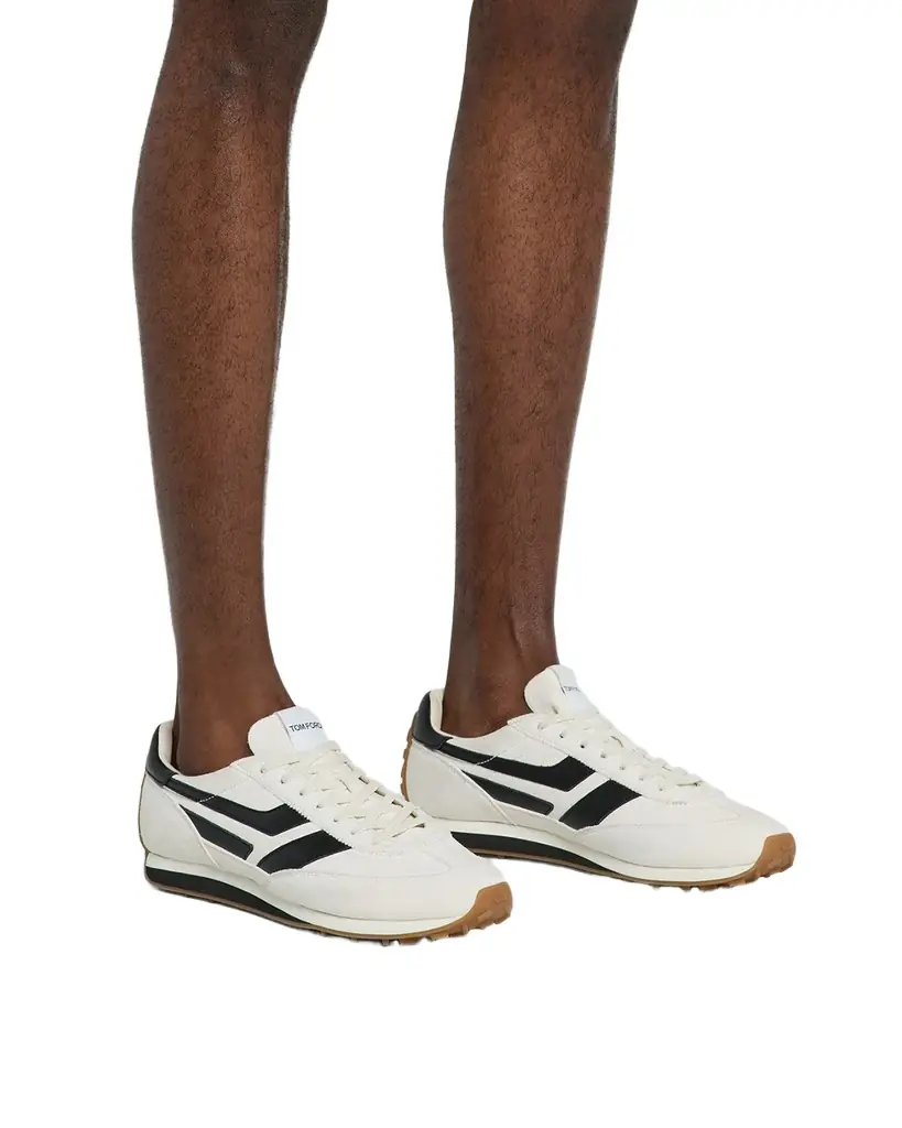 TOM FORD Men 's Mick Tech Fabric and Suede Sneakers
