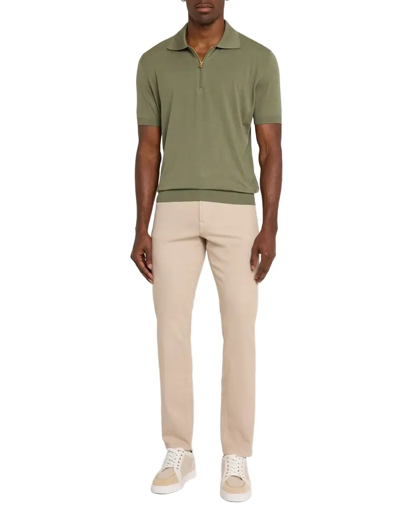 Stefano Ricci Men 's Quarter-Zip Short-Sleeve Polo Sweater