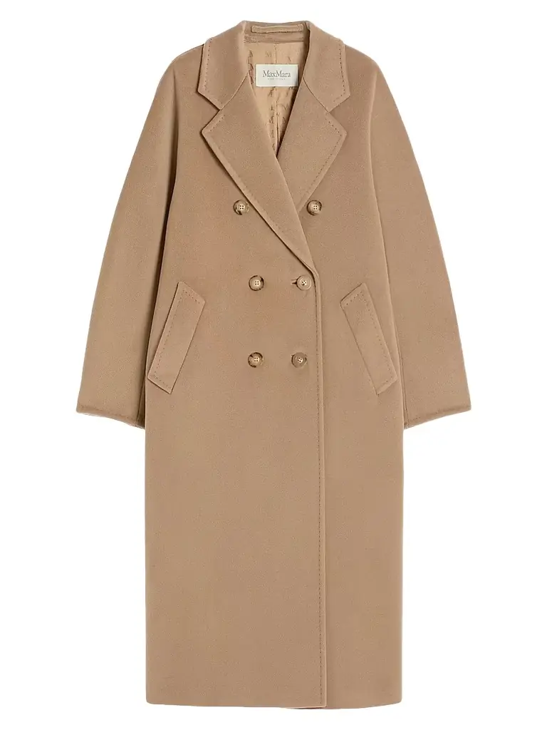 Max Mara Women's 101801 Icon Madame Wool Cashmere Double-Breasted Coat - Camel