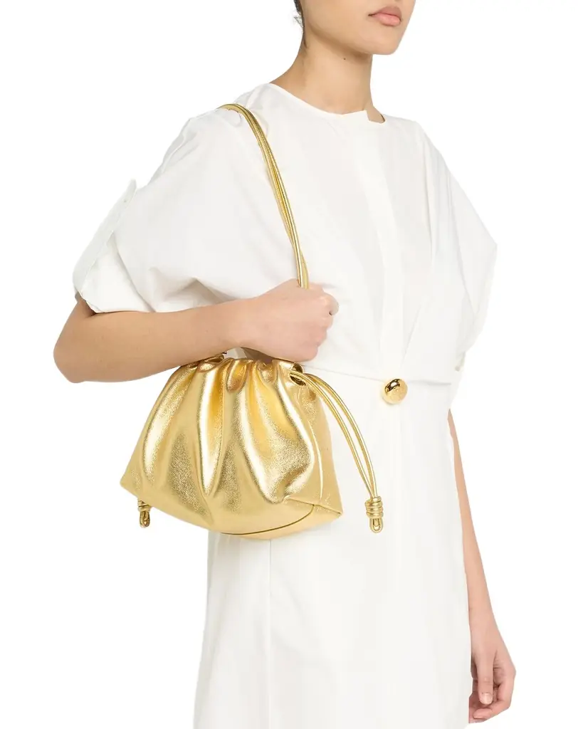 Loewe Flamenco Metallic Leather Shoulder Bag