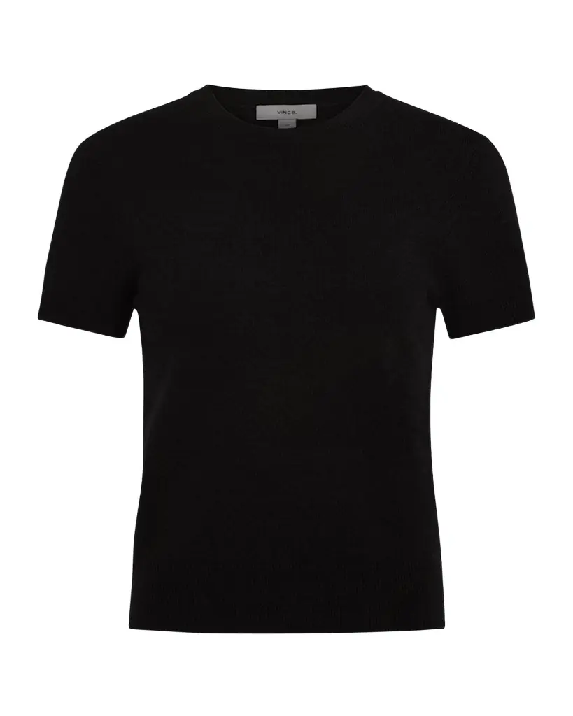 Vince Short-Sleeve Cashmere-Blend Tee