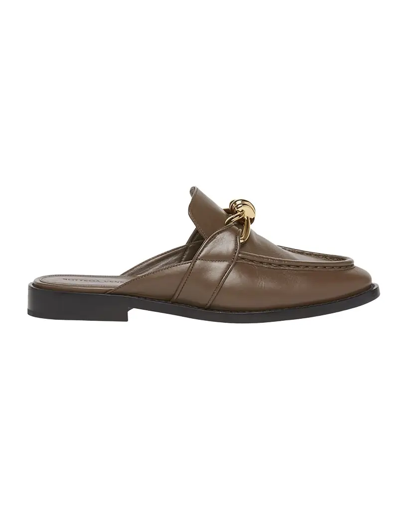 Bottega Veneta Astaire Knot Leather Loafer Mules