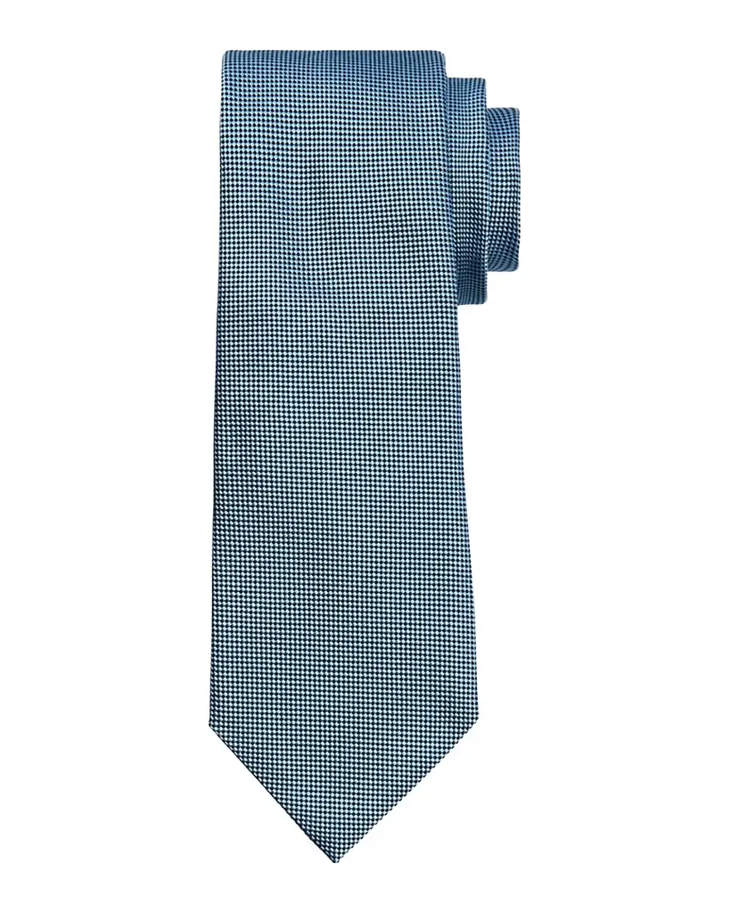 ZEGNA Men 's Pindot Silk Tie