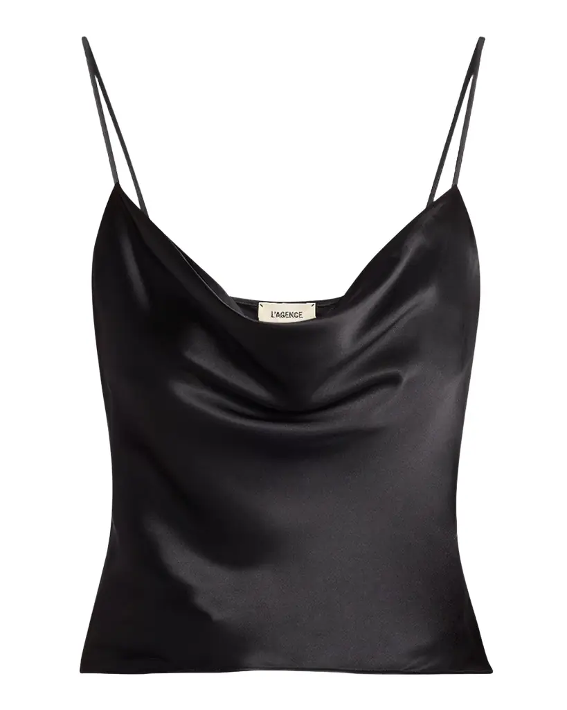L 'Agence Calista Cowl-Neck Silk Camisole