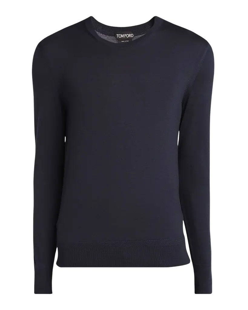 TOM FORD Men 's Fine Gauge Wool Crewneck Sweater