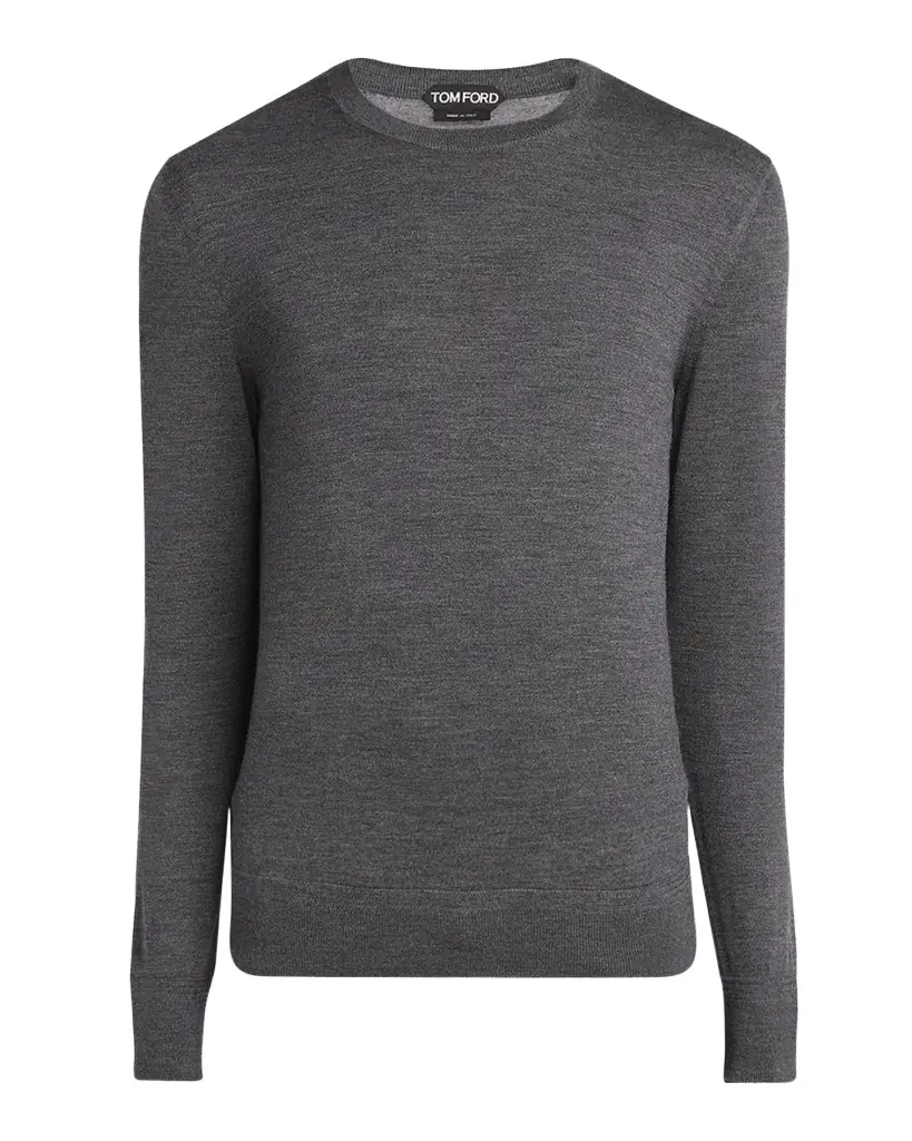 TOM FORD Men 's Fine Gauge Wool Crewneck Sweater