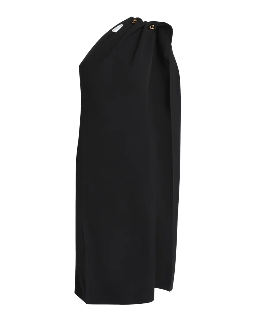 Bottega Veneta One-Shoulder Drape Slit Dress