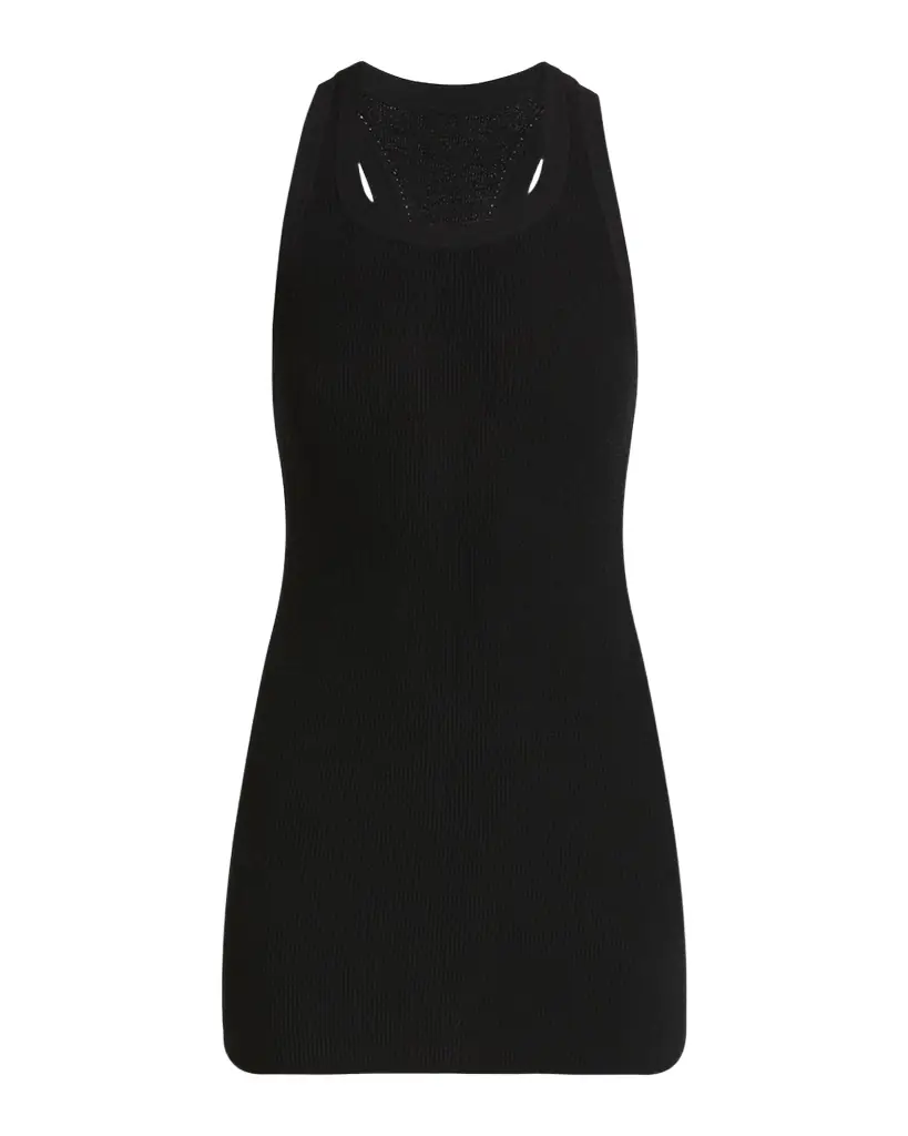 Proenza Schouler Matte Viscose Ribbed Knit Tank Top