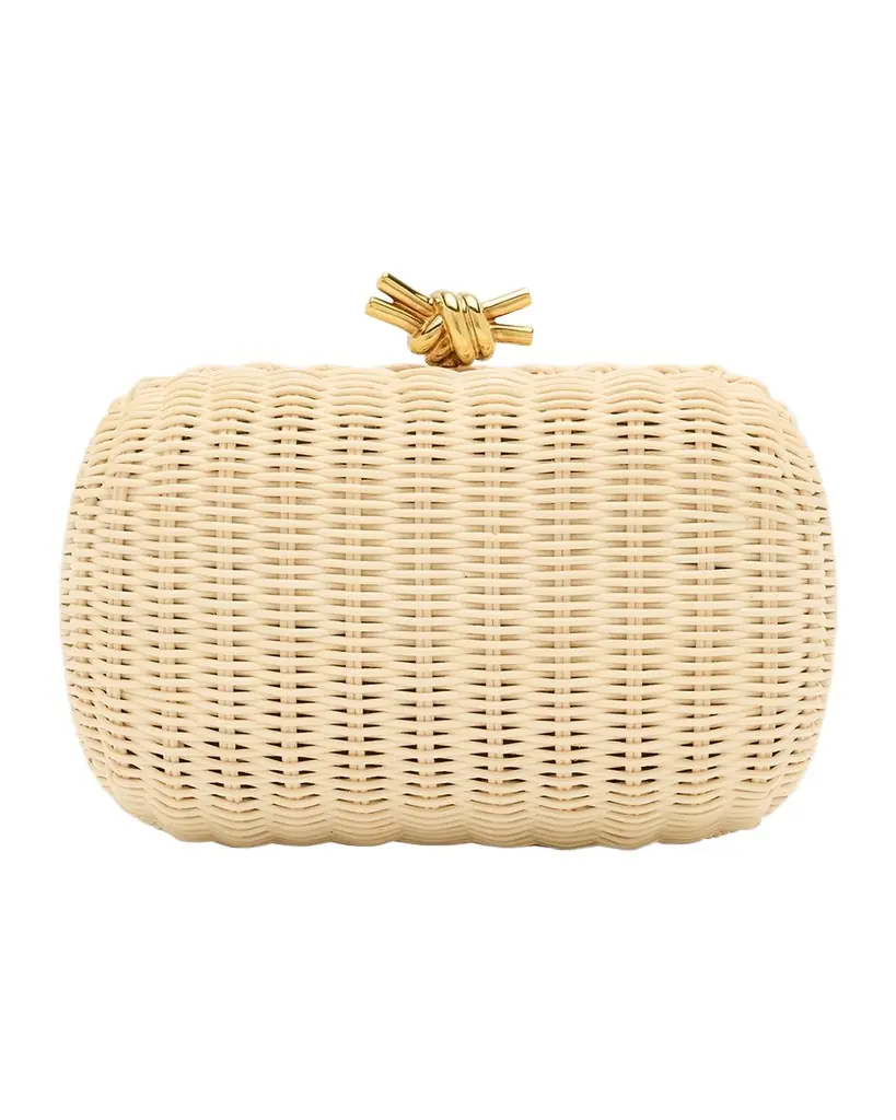 Bottega Veneta Knot Chain Rattan Crossbody Bag