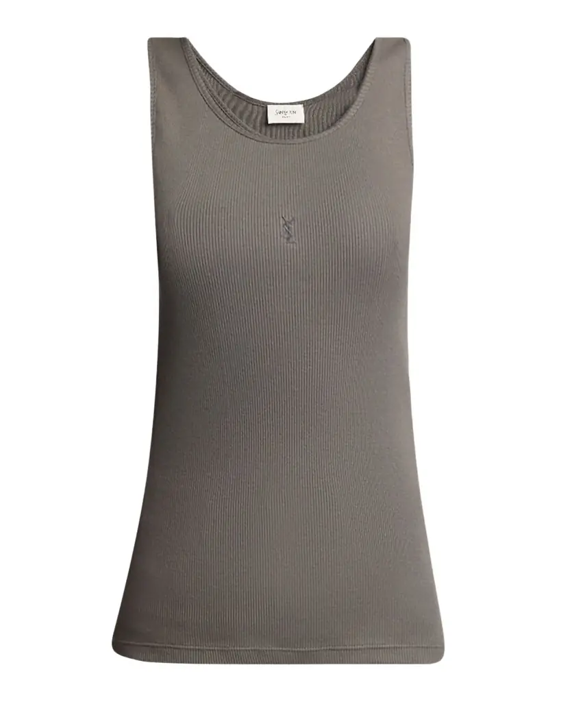Saint Laurent YSL Embroidered Tank Top