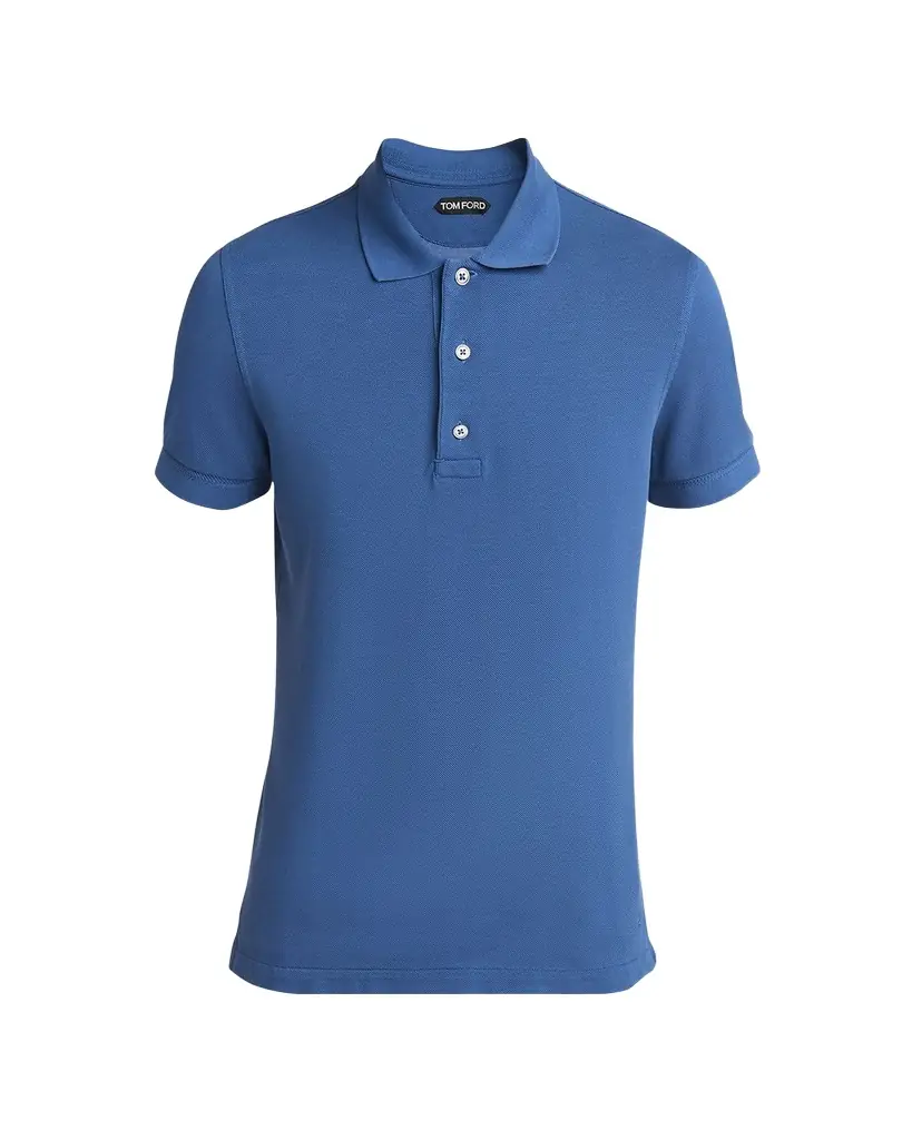 TOM FORD Men 's Lyocell Pique Polo Shirt