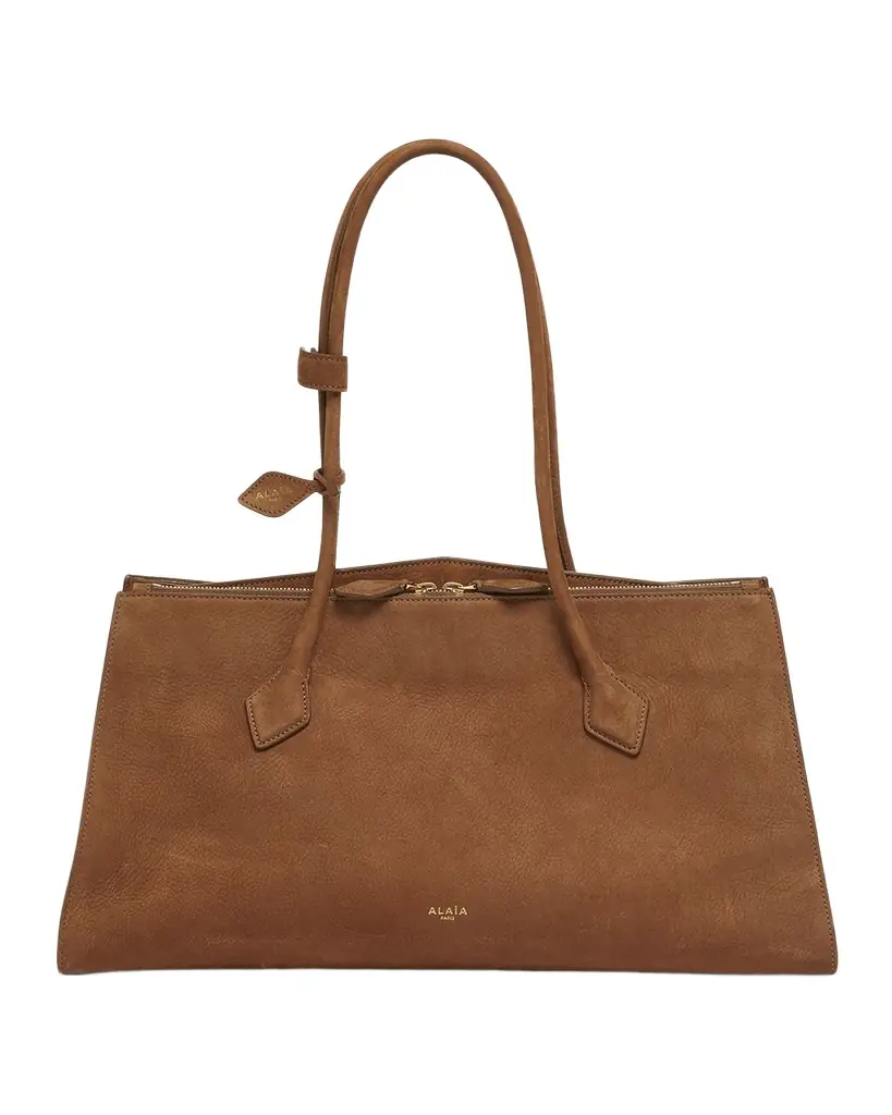 ALAIA Le Teckel Tote Bag in Suede and Leather