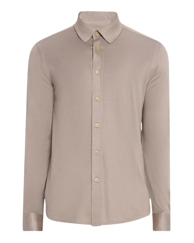Brioni Men 's Silk Pique Sport Shirt