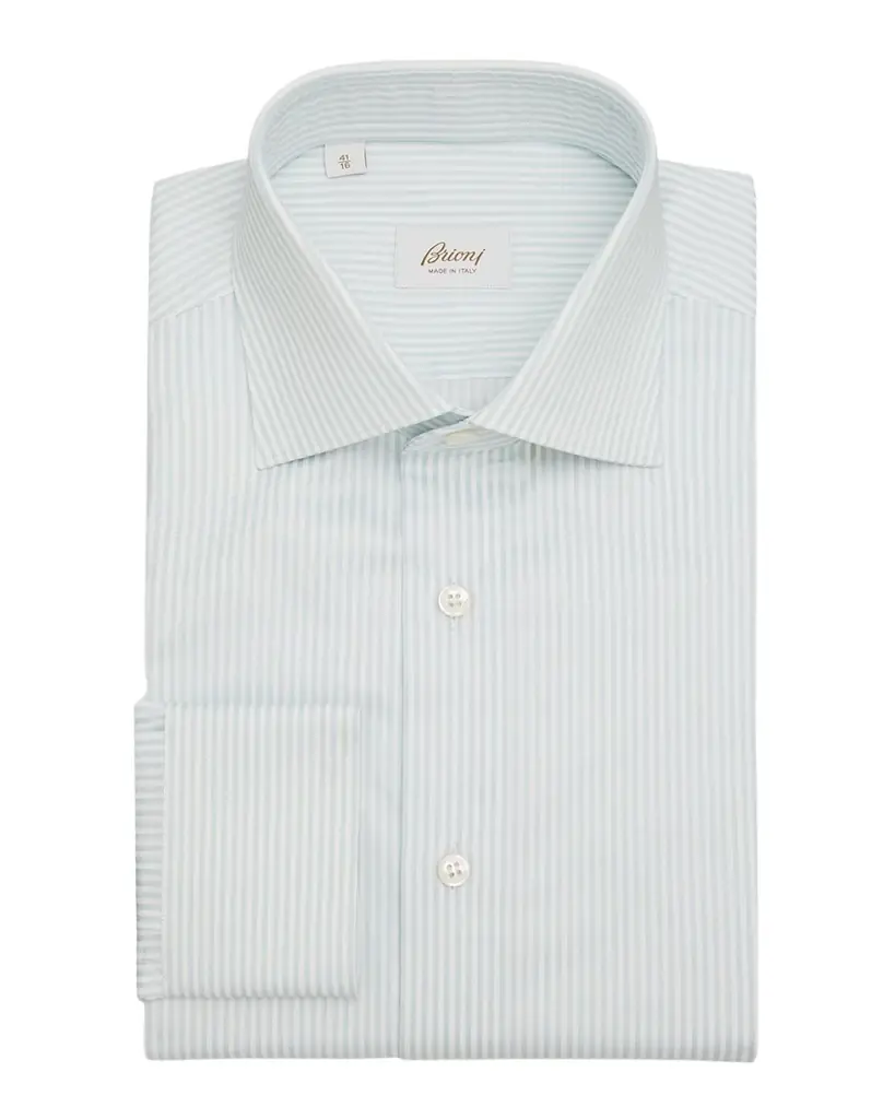 Brioni Men 's Cotton Bengal Stripe Dress Shirt