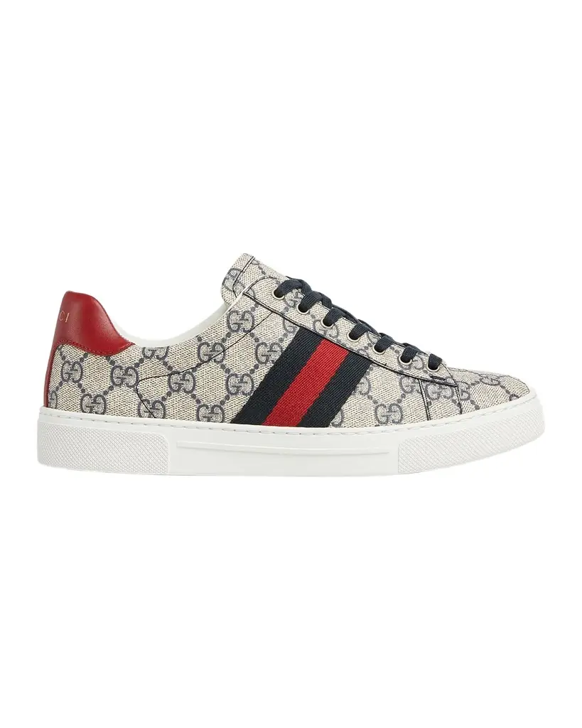 Gucci Ace Monogram Canvas Low-Top Sneakers