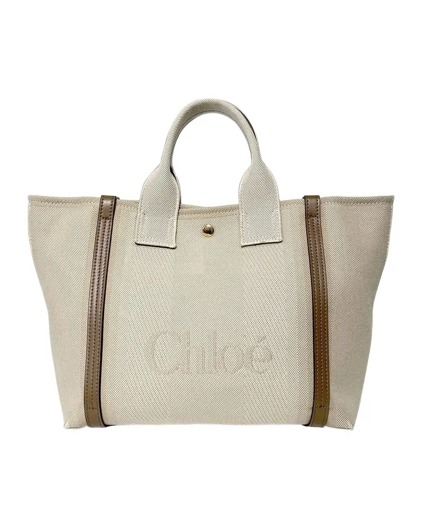Chloe Small Tote Bag in Jacquard Canvas