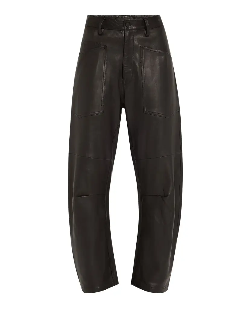 Nili Lotan Shon Barrel Leather Pants