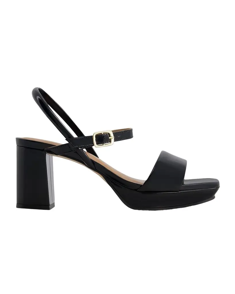 Bernardo Canto Patent Leather Platform Sandals