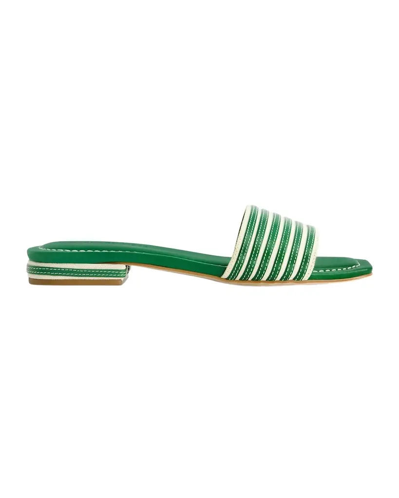 Bernardo 1946 Myko Bicolor Flat Slide Sandals