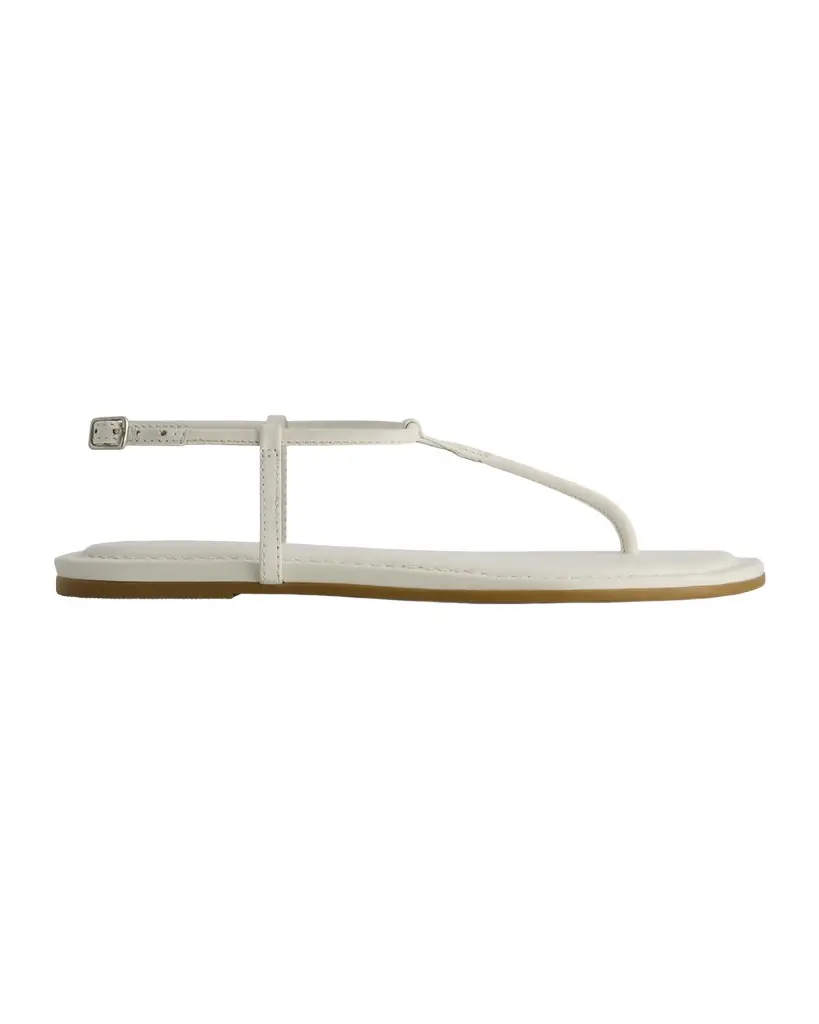 Bernardo Hercu Leather Ankle-Strap Flat Sandals