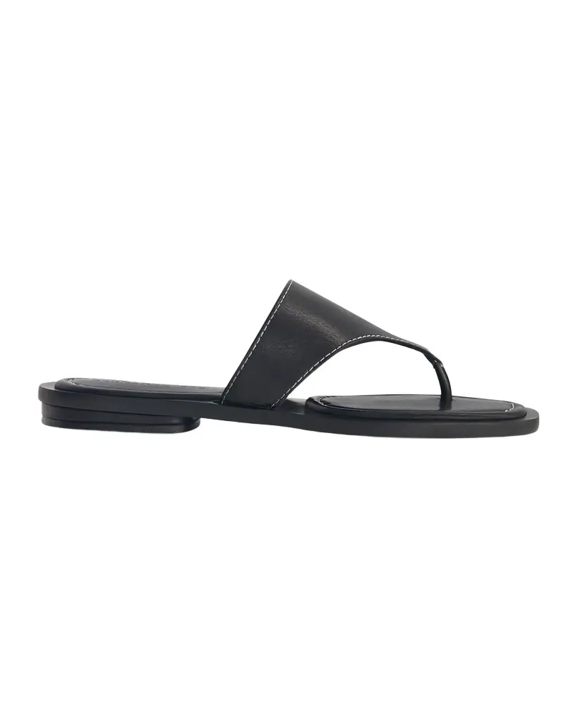 Bernardo 1946 Agora Leather Flat Thong Sandals