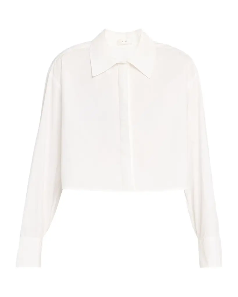 A.L.C. Maude Cropped Button-Front Top