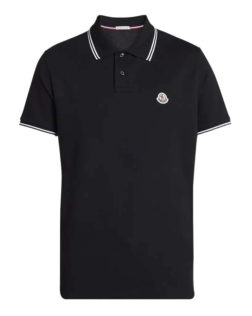 Moncler Men 's Pique Logo Patch Polo Shirt