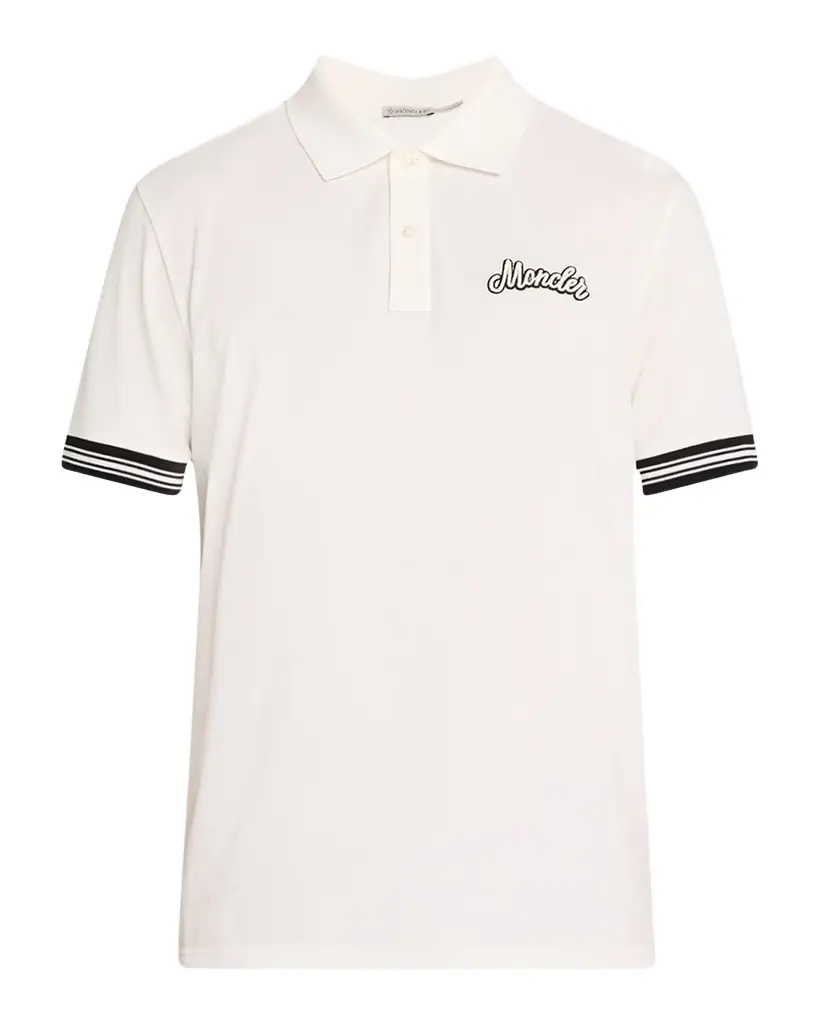 Moncler Men 's Cotton Logo Polo Shirt