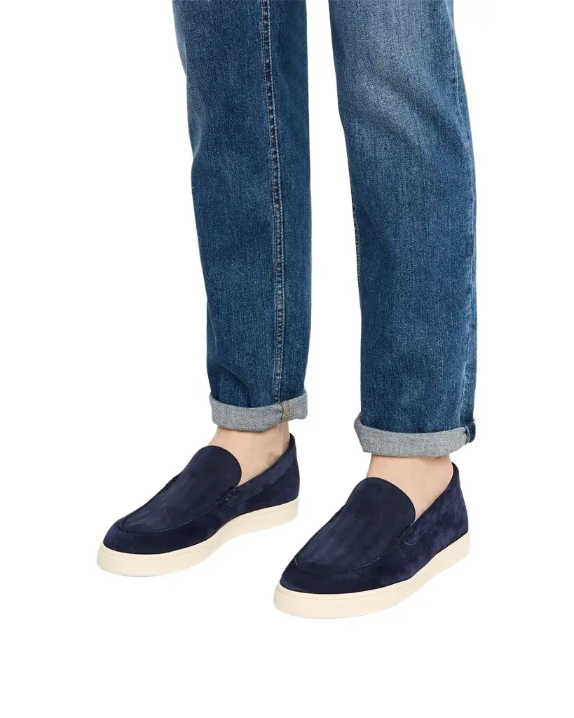 Brunello Cucinelli Men 's Hybrid Venetian Suede Slip-Ons