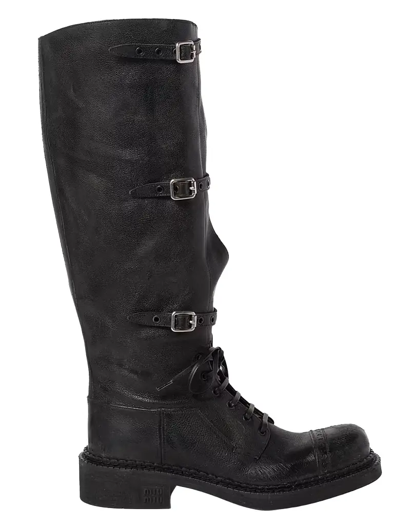 Miu Miu Women's Leather Boots - Black