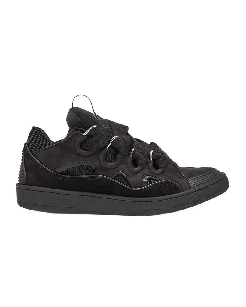 Lanvin Men 's Curb Napa Leather Low-Top Sneakers