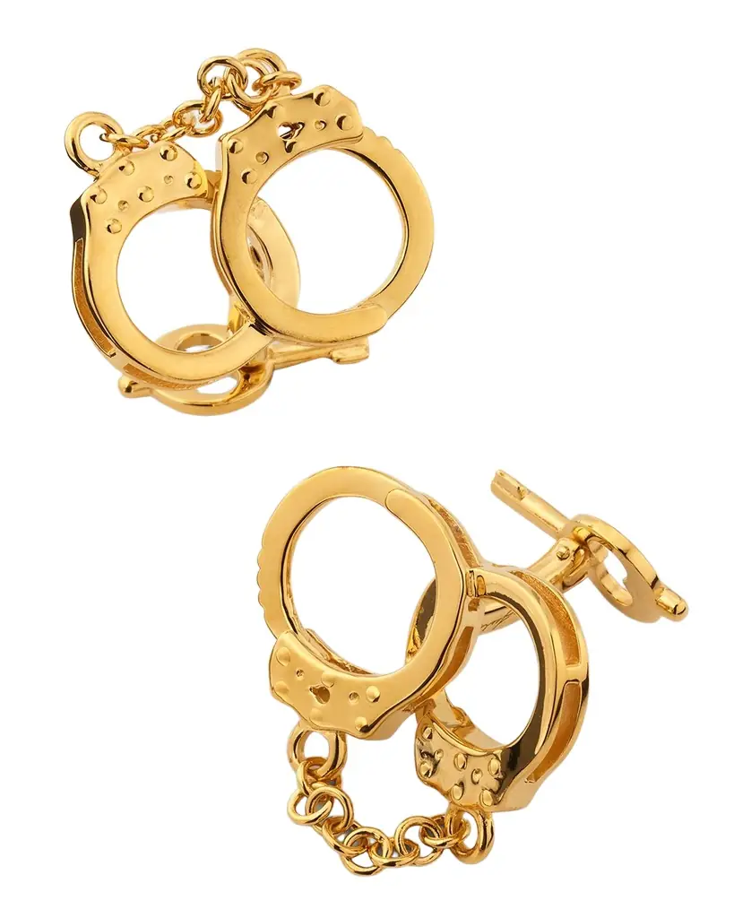 Jan Leslie Men 's 18K Gold Vermeil Handcuff Cufflinks