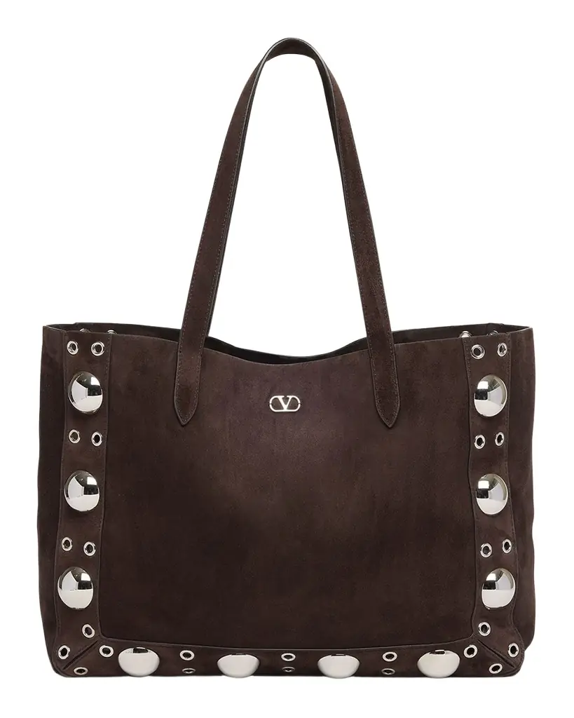 Valentino Garavani Nellcote Studded Suede Tote Bag