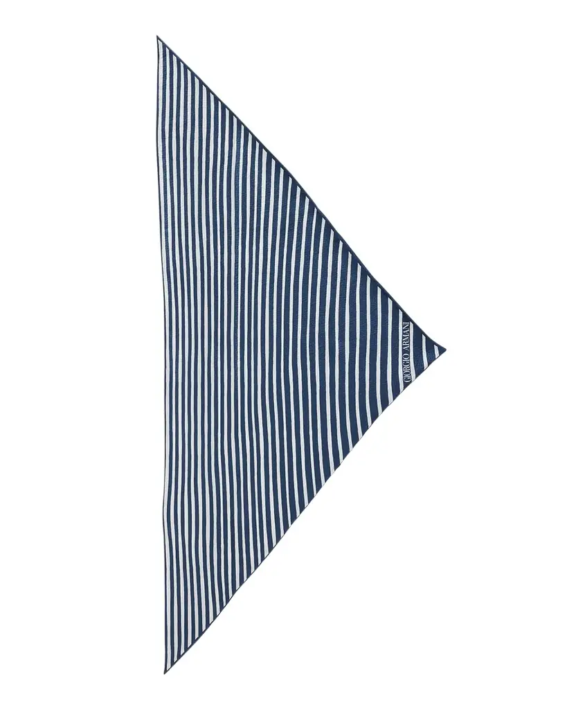 Giorgio Armani Men 's Silk Stripe Neck Scarf