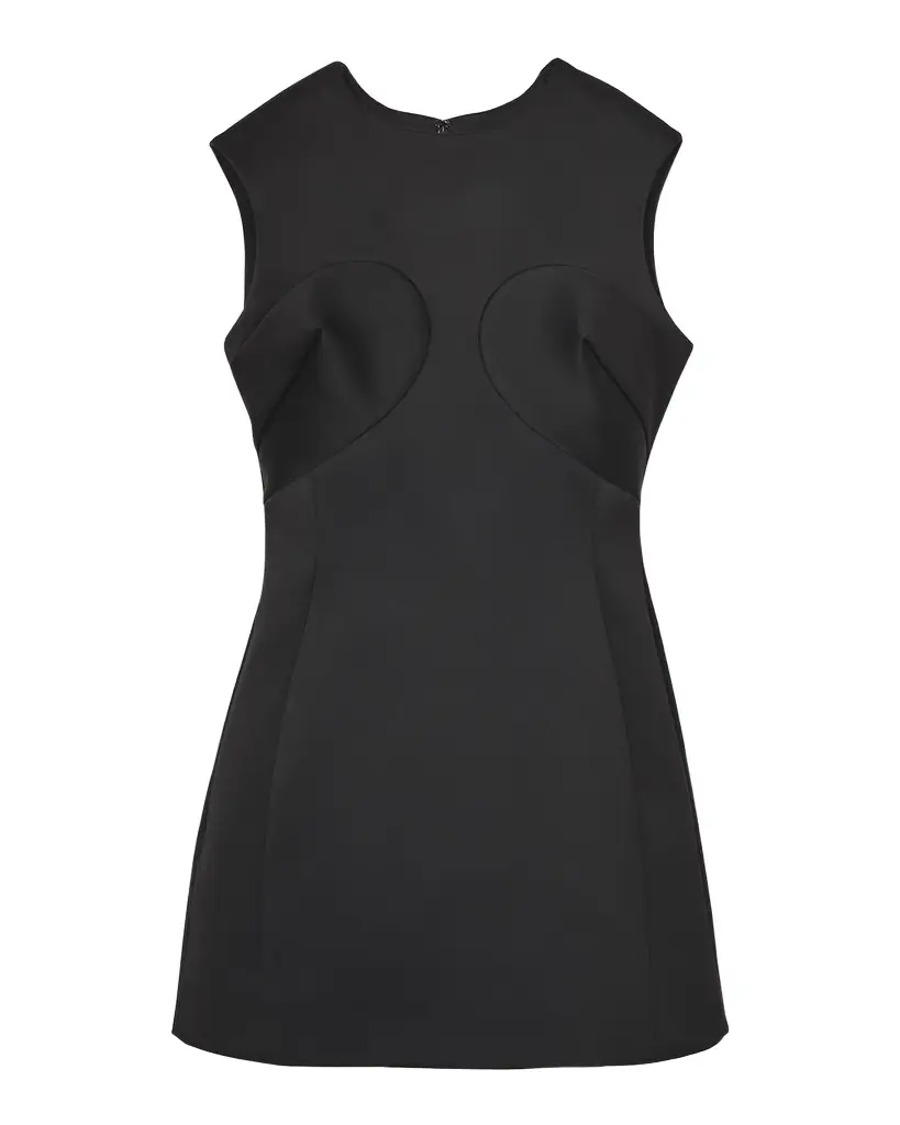 Marc Jacobs Seamed Up Satin Sleeveless Mini Dress