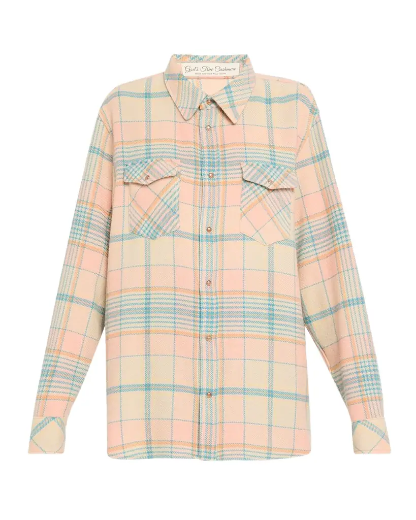 God 's True Cashmere Lover Tartan Cashmere Shirt