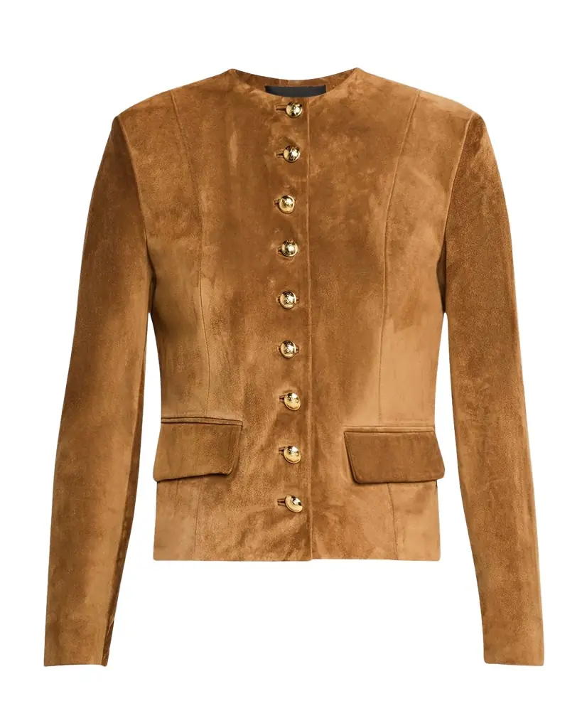 Nili Lotan Nanon Short Suede Jacket