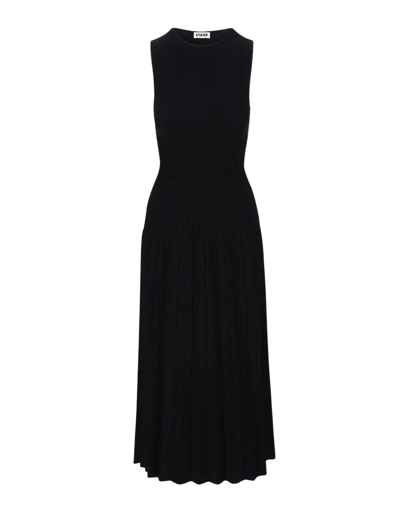 STAUD Elyse Knit Midi Dress