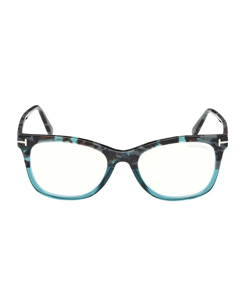 TOM FORD Square Acetate Blue Block Glasses