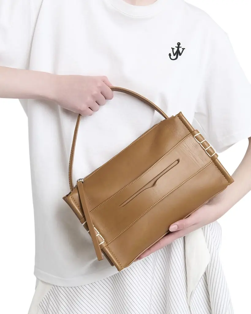 JW Anderson Penny Loafer Leather Top-Handle Bag