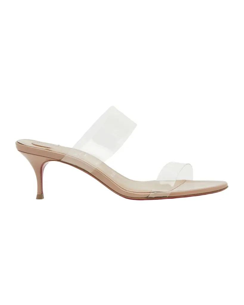 Christian Louboutin 55mm Just Nothing Clear Slide Sandals