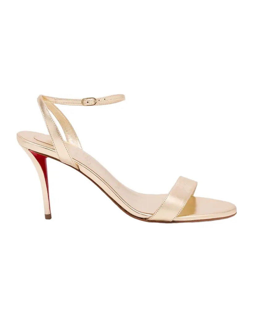 Christian Louboutin 80mm Miss Z Metallic Leather Sandals