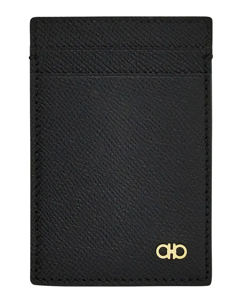 Ferragamo Men 's Micro Gancio Money Clip Card Holder
