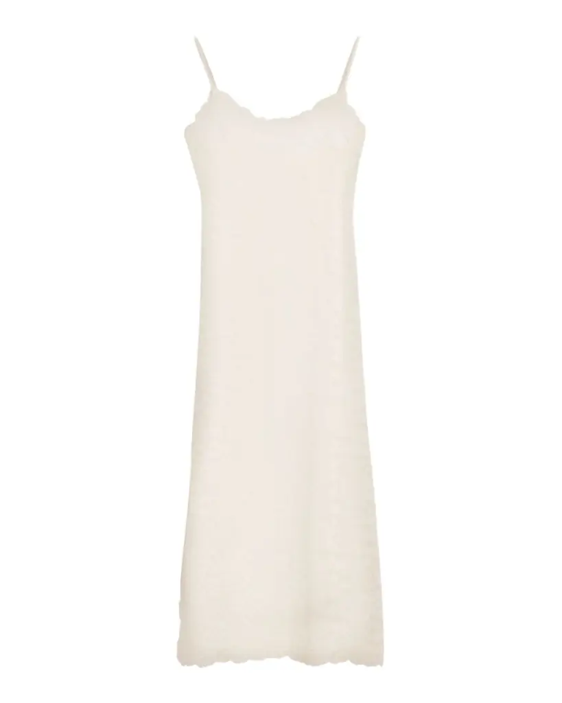 Natori Peony Side-Slit Floral Lace Nightgown