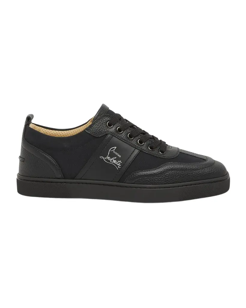 Christian Louboutin Men 's Retero Canvas and Leather Low-Top Sneakers