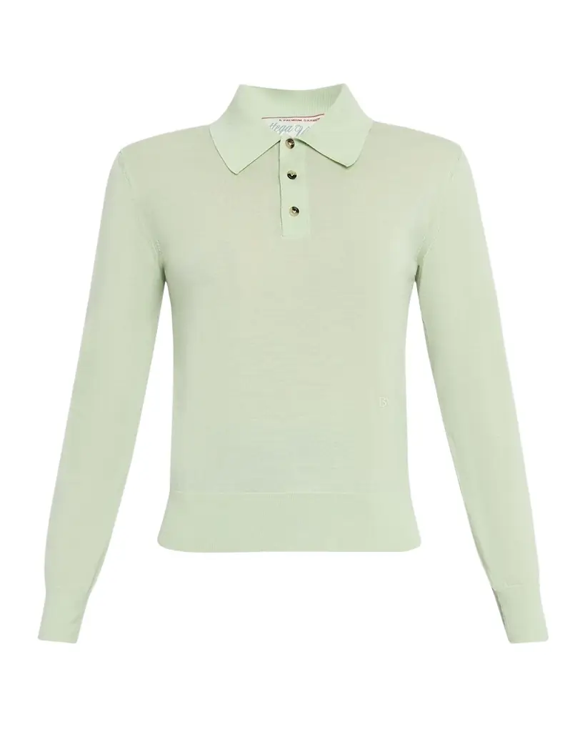 Bottega Veneta Long-Sleeve Fine Cashmere Polo Sweater
